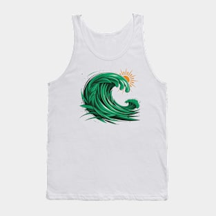 GREEN WAVE Tank Top